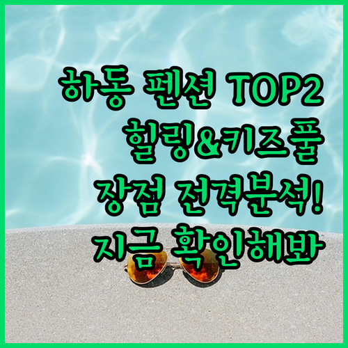 경남 하동 펜션 추천 2곳 하우스 온더 힐 및 스카이 리틀 키즈 풀빌라 장점 분석 시설 안내